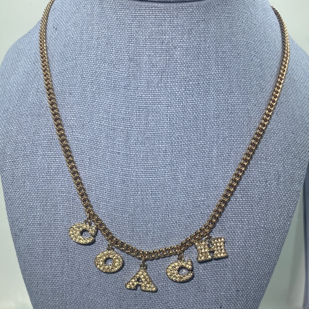 Coach Signature Pave Necklace
